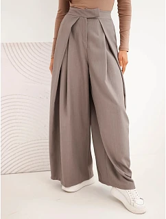 Dámské kalhoty široké s vysokým pasem model 22542781 - K-Fashion
