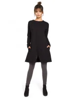 model 15096767 Tunika s předním rozparkem černá - BeWear