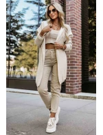 oversize svetr s kapucí a nášivkou béžový model 21382135 - numoco basic