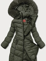 Zimná bunda s kapucňou khaki (ty045-29)