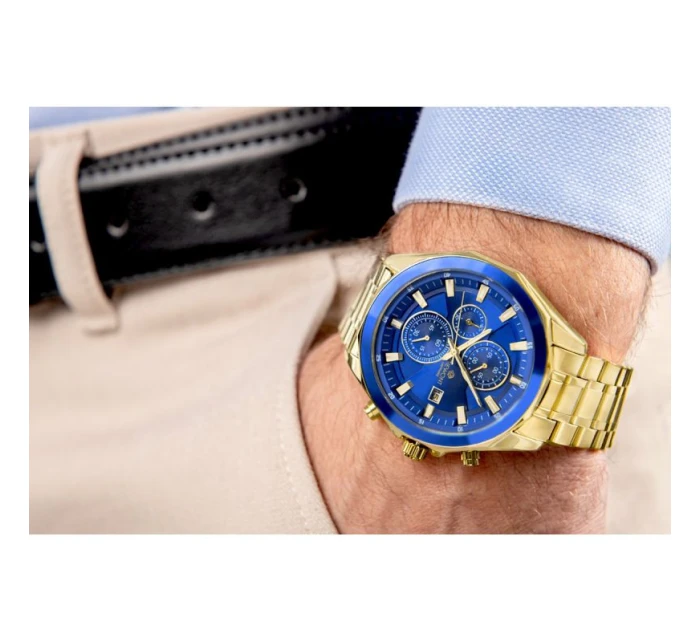 Pánské hodinky Chronograph Sapphire Gold Blue model 21807499 - Giewont Pánské hodinky Chronograph Sapphire Gold Blue model 21807499 - Giewont