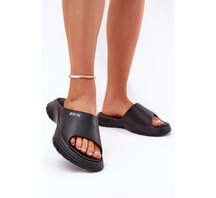 Piankowe Klapki Damskie Big Star RR274A577 Czarne