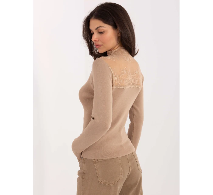 Sweter PM SW model 21776280 beżowy - FPrice Sweter PM SW model 21776280 beżowy - FPrice