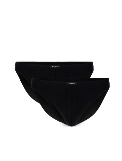 Pánske nohavičky z bavlny Pima ATLANTIC Mini 2Pack - čierne