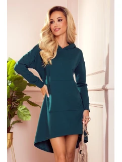 328-4 AMELIA Klokanka s kapucňou - BOTTLE GREEN