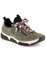 Pohodlné poltopánky Rieker W RKR610 green Pohodlné poltopánky Rieker W RKR610 green