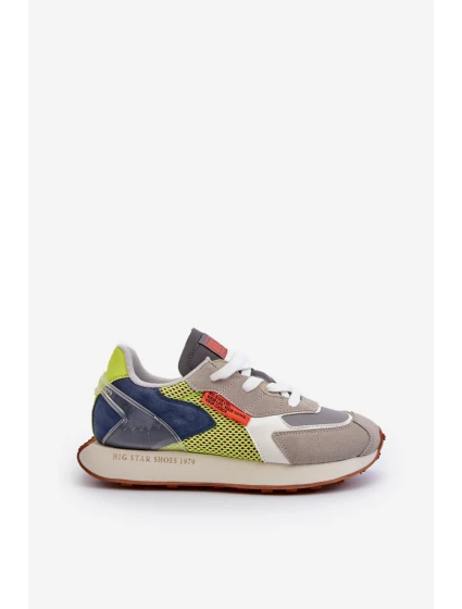 Buty Sportowe Sneakersy Męskie Memory Foam System Big Star NN174344 Szare