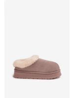 Dámské pantofle s kožešinou Khaki model 21786637 - Boto Dámské pantofle s kožešinou Khaki model 21786637 - Boto