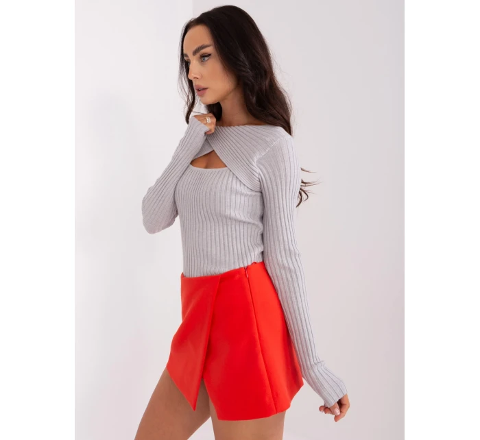 Sweter PM SW model 18959501 jasny szary - FPrice Sweter PM SW model 18959501 jasny szary - FPrice