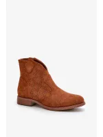 Dámske členkové topánky Acorn Flat Heeled Camel S.Barski Dámske členkové topánky Acorn Flat Heeled Camel S.Barski