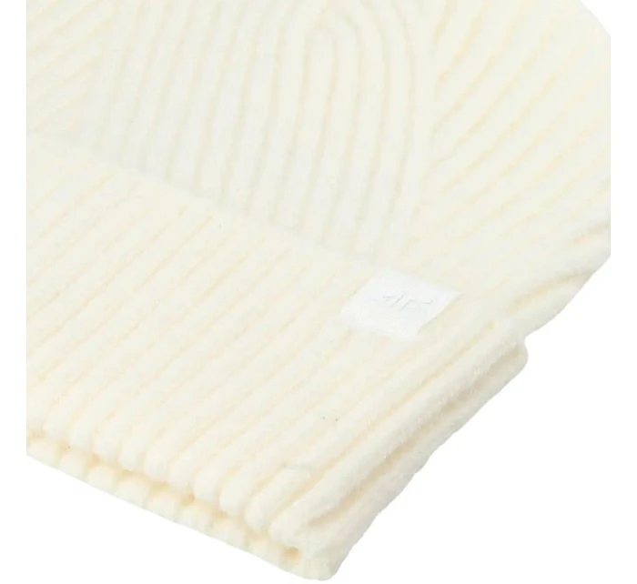 Dámska čiapka 4F F569 krémová 4FWAW25ACAPF569 12S