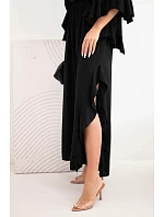 Dámský viskózový boho komplet s volány černý Dámský viskózový boho komplet s volány černý