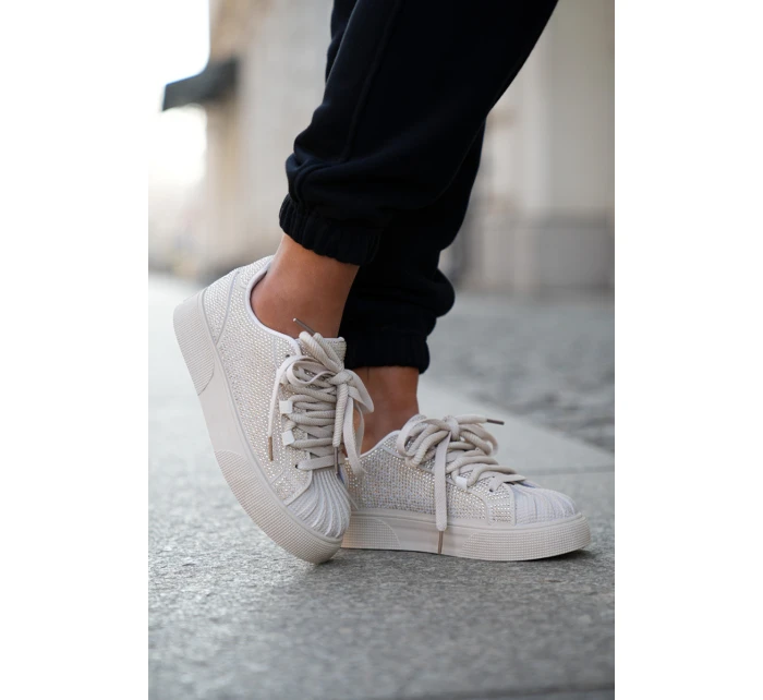 Sneakersy Damskie Ze Zdobieniem Na Platformie Beżowe Eanneth Sneakersy Damskie Ze Zdobieniem Na Platformie Beżowe Eanneth