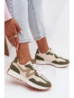 Dámské sportovní boty na platformě Zelená model 21919440 - Boto