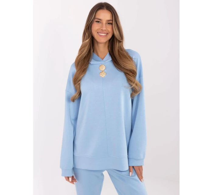 Bluza DHJ BL model 20849228 jasny niebieski - FPrice Bluza DHJ BL model 20849228 jasny niebieski - FPrice