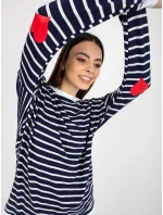 Dámska mikina LO BL LK 236.27X biela a tmavo modrá - FPrice Dámska mikina LO BL LK 236.27X biela a tmavo modrá - FPrice