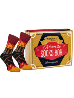 MATCH BOX Zodpovedá 1 páru dúhových ponožiek