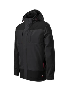 Vertex pánska zimná softshellová bunda ebony gray