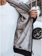 Pánska zateplená mikina s potlačou čierna FashionStreet BX5613