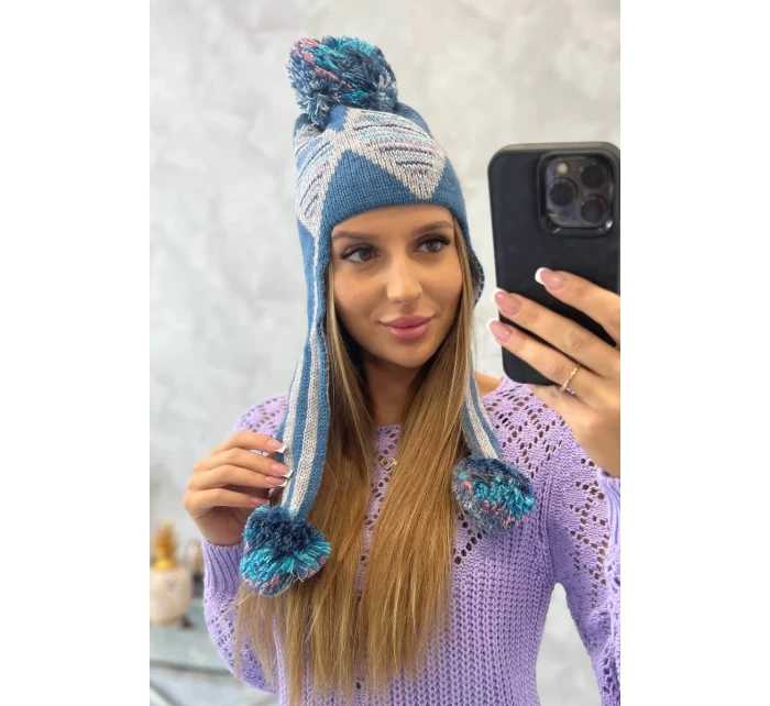 Dámska ušianka Eunika K322 denim