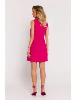 M778 Šaty bez rukávov s prieramkami - fuchsiová M778 Šaty bez rukávov s prieramkami - fuchsiová