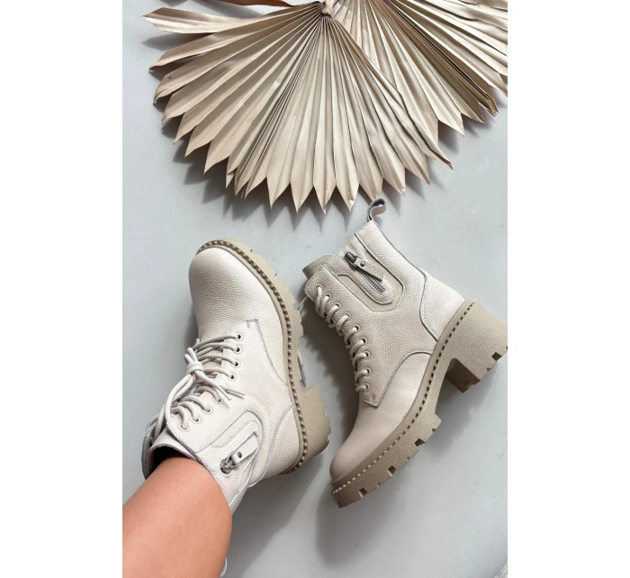 Dámske členkové topánky Vinceza so zateplením - béžové Dámske členkové topánky Vinceza so zateplením - béžové