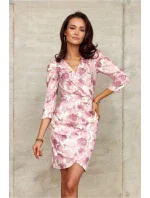 Denní šaty model 20857740 růžové - Roco Fashion Denní šaty model 20857740 růžové - Roco Fashion