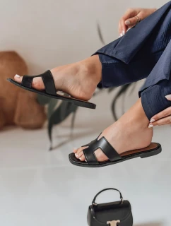 CLASSROT dámske žabky s vrúbkovaním čierne FashionStreet ZY0884