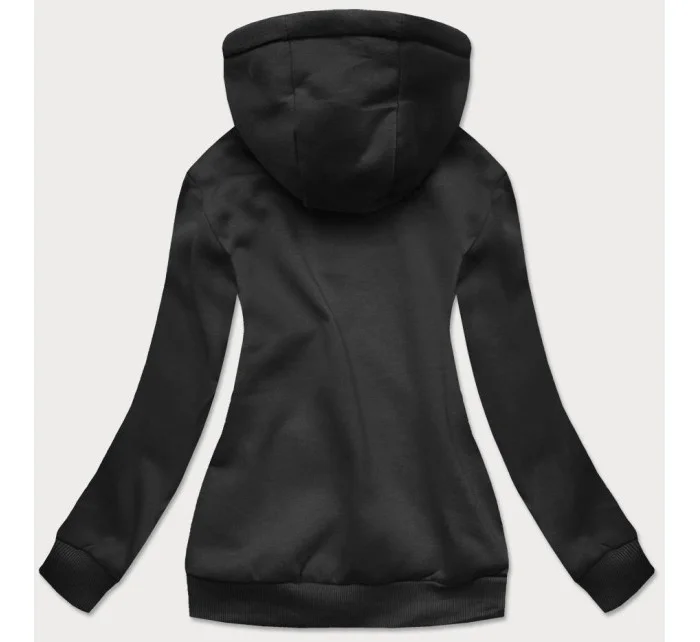 Černá dámská tepláková mikina model 16150172 - J.STYLE Černá dámská tepláková mikina model 16150172 - J.STYLE