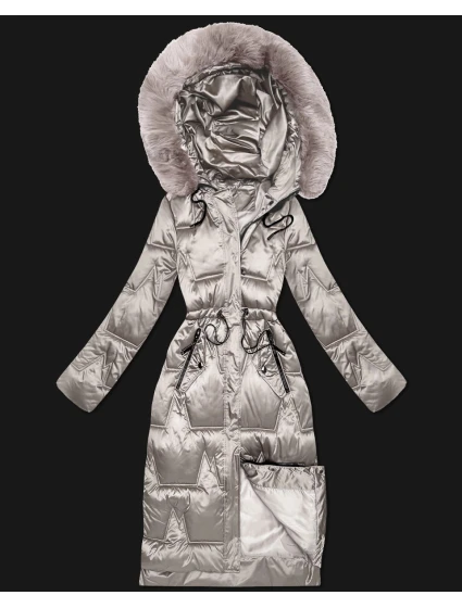 Zimowa kurtka damska ze w  jasny beżowy model 21731652 - S'WEST