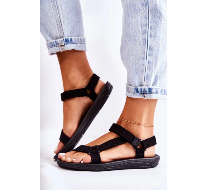 Dámské semišové sportovní sandály Černá model 21588075 - Boto