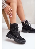 Botki Z Futerkiem Typu Baranek Czarne Merilana