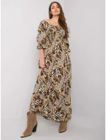 Šaty DHJ SK model 17614732 černá a béžová - FPrice Šaty DHJ SK model 17614732 černá a béžová - FPrice