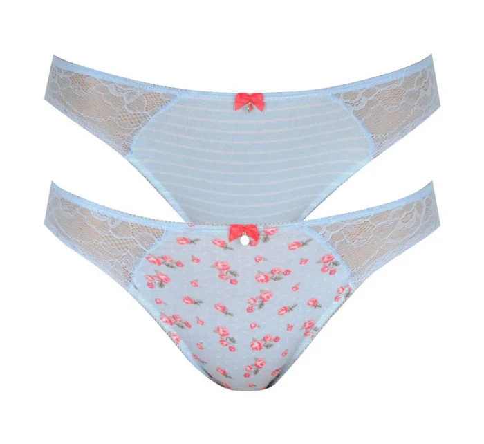 Dámské kalhotky 2PACK model 19375495 BI Světle modrá vzor - Lama