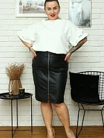 Dámska sukňa Plus size P336 Čierna - Karko