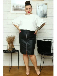 Dámska sukňa Plus size P336 Čierna - Karko