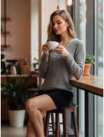 dámský svetr světle šedý Dstreet model 21982736 - FashionStreet