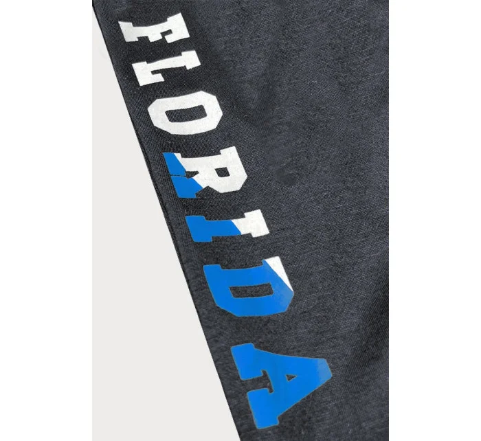 Tmavosivé pánske teplákové nohavice (8K199)