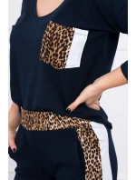 Sada s leopardím potlačou v námorníckej modrej Sada s leopardím potlačou v námorníckej modrej