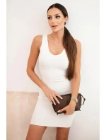 Dámská viskózová souprava blůza s šaty ecru