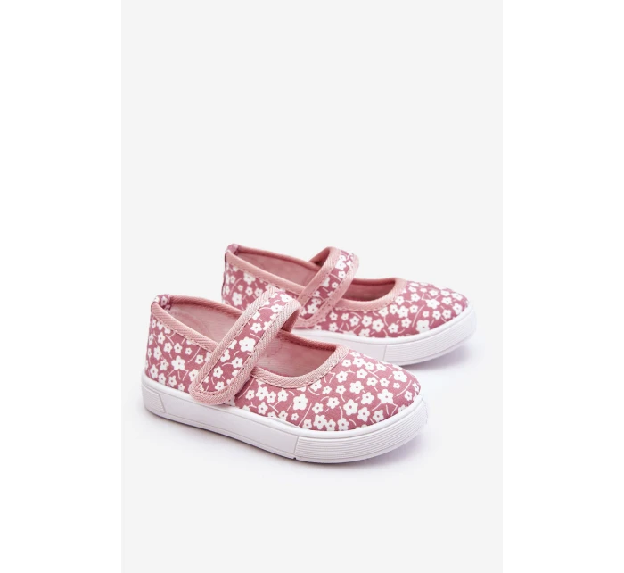 Dětské balerínky na suchý zip v růžové model 21610949 - Boto