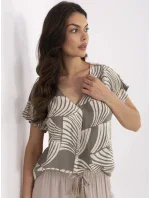 Blúzka D73771M11171D khaki farba
