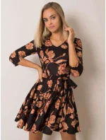 Šaty LK SK 508307 3.75P čierna a béžová