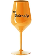 PAN DOKONALÝ - oranžová nerozbitná sklenice na víno 470 ml