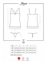 Elegantná košieľka Miamor chemise white - Obsessive Elegantná košieľka Miamor chemise white - Obsessive