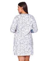 Dámska nočná košeľa TM.4129 bielo vzor kvetín - Doctor Nap