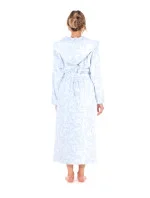 Dámsky župan Flora s kapucňou 3956 Patterned Ice Blue - Vestis