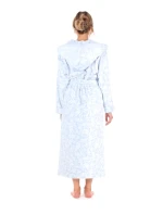 Dámsky župan Flora s kapucňou 3956 Patterned Ice Blue - Vestis Dámsky župan Flora s kapucňou 3956 Patterned Ice Blue - Vestis