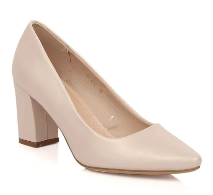 Sergio Leone W SK403C béžové perlové lodičky na podpätku Sergio Leone W SK403C béžové perlové lodičky na podpätku