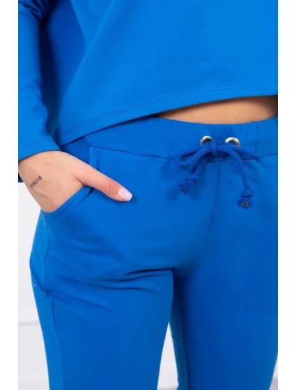 Souprava s oversize halenkou chrpově modré barvy Souprava s oversize halenkou chrpově modré barvy